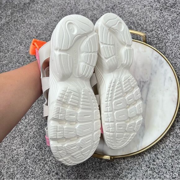 Sz 9 Adidas Originals Astir "Off White/Super Pop/C Brown" Women's Sandal - Picture 9 of 10
